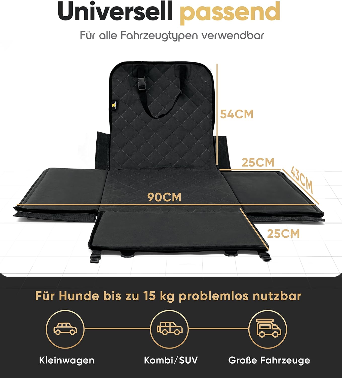 Hundeautositz, Schwarz
