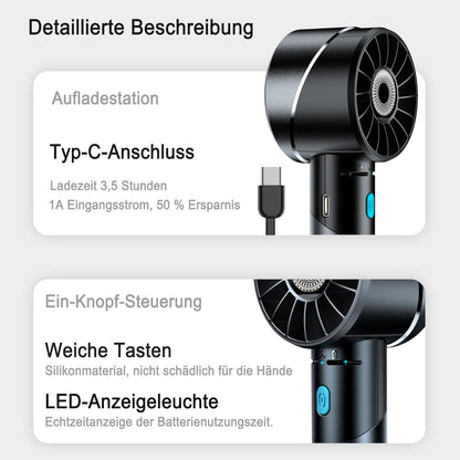 Mini-Handventilator, Schwarz