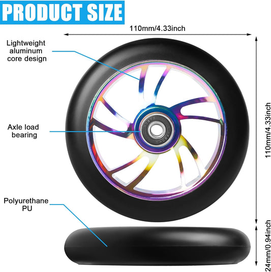 Stunt Scooter Ersatzräder Set, 2 Stück, 110 mm, Multicolored 110 mm