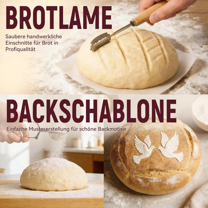 Brotbackset mit Gärkorb und Sauerteig Starterset