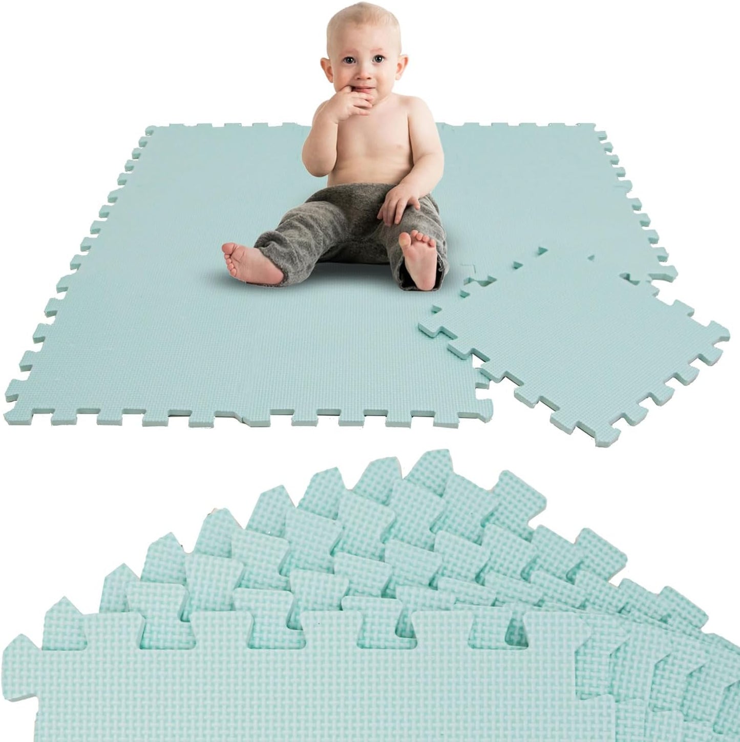 Spielmatte Baby Puzzlematte (9 Teile), Mint