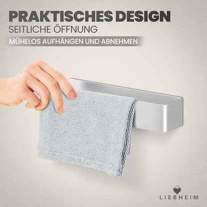 Handtuchhalter ohne Bohren, Silber Gebürstet 22.0 Zentimeter