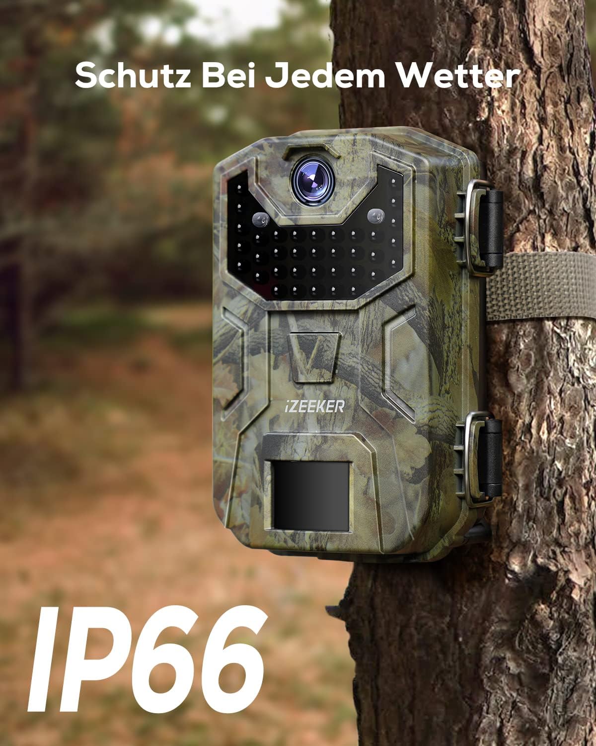 iG200 Wildkamera mit Bewegungsmelder und Nachtsicht, Camouflage