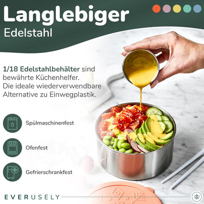 5er-Set Snackboxen mit Deckel, Regenbogen