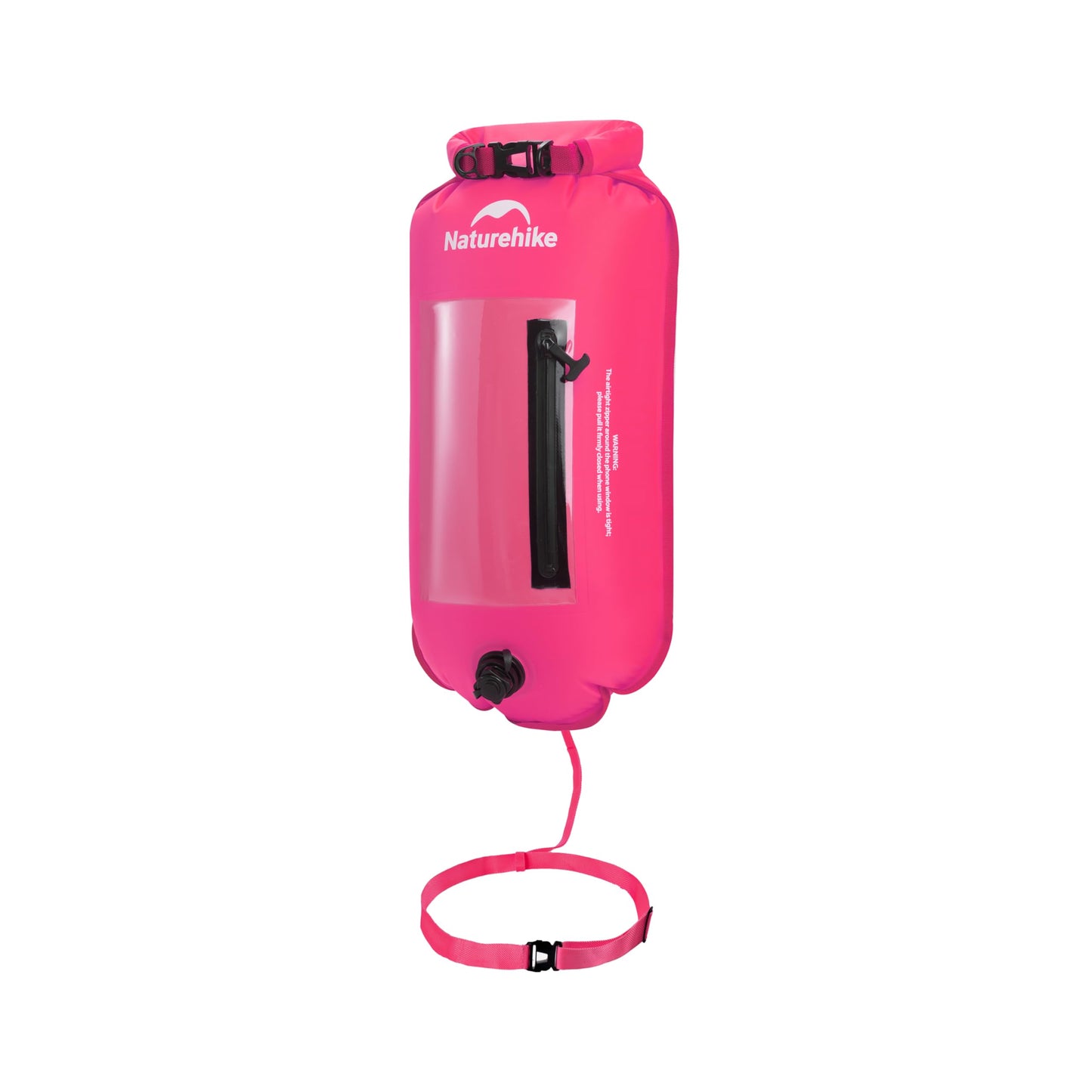 Schwimmboje mit verstellbarem Hüftgurt und Handyfach, Rosa/18l/Upgrade