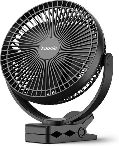 Tragbarer Clip-On-Ventilator, Schwarz