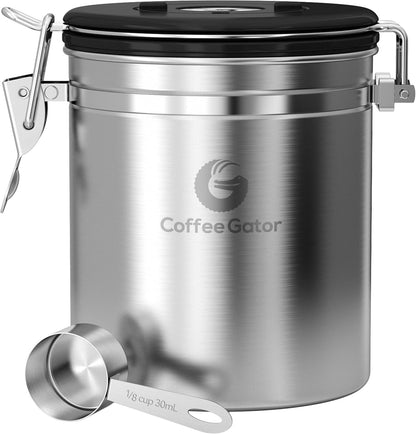 Luftdichte Kaffeedose mit Datumstracker inkl. Messlöffel