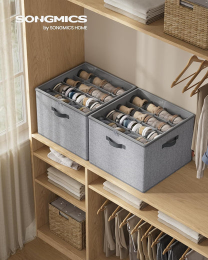 2er-Set Schuh-Organizer, stapelbar LSP622GD01, 2er Set Taubengrau