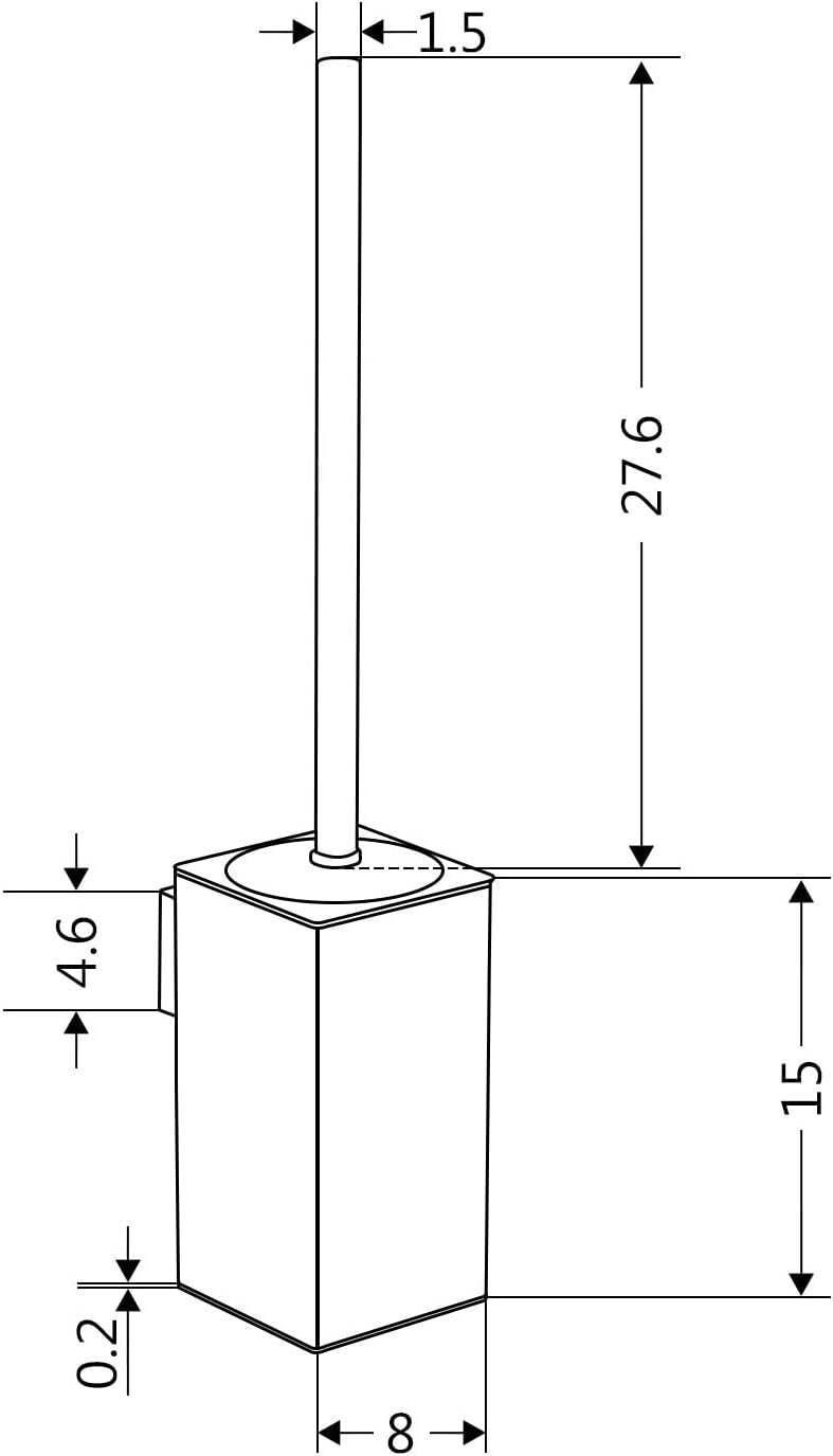 Toilettenbürste mit Wandhalterung, Schwarz
