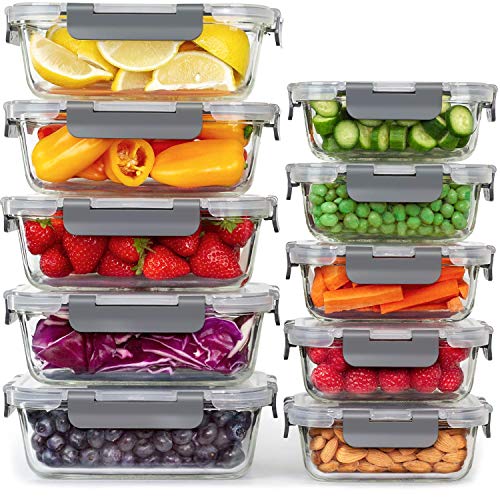 10er-Set Frischhaltedosen, zwei Grössen, transparent