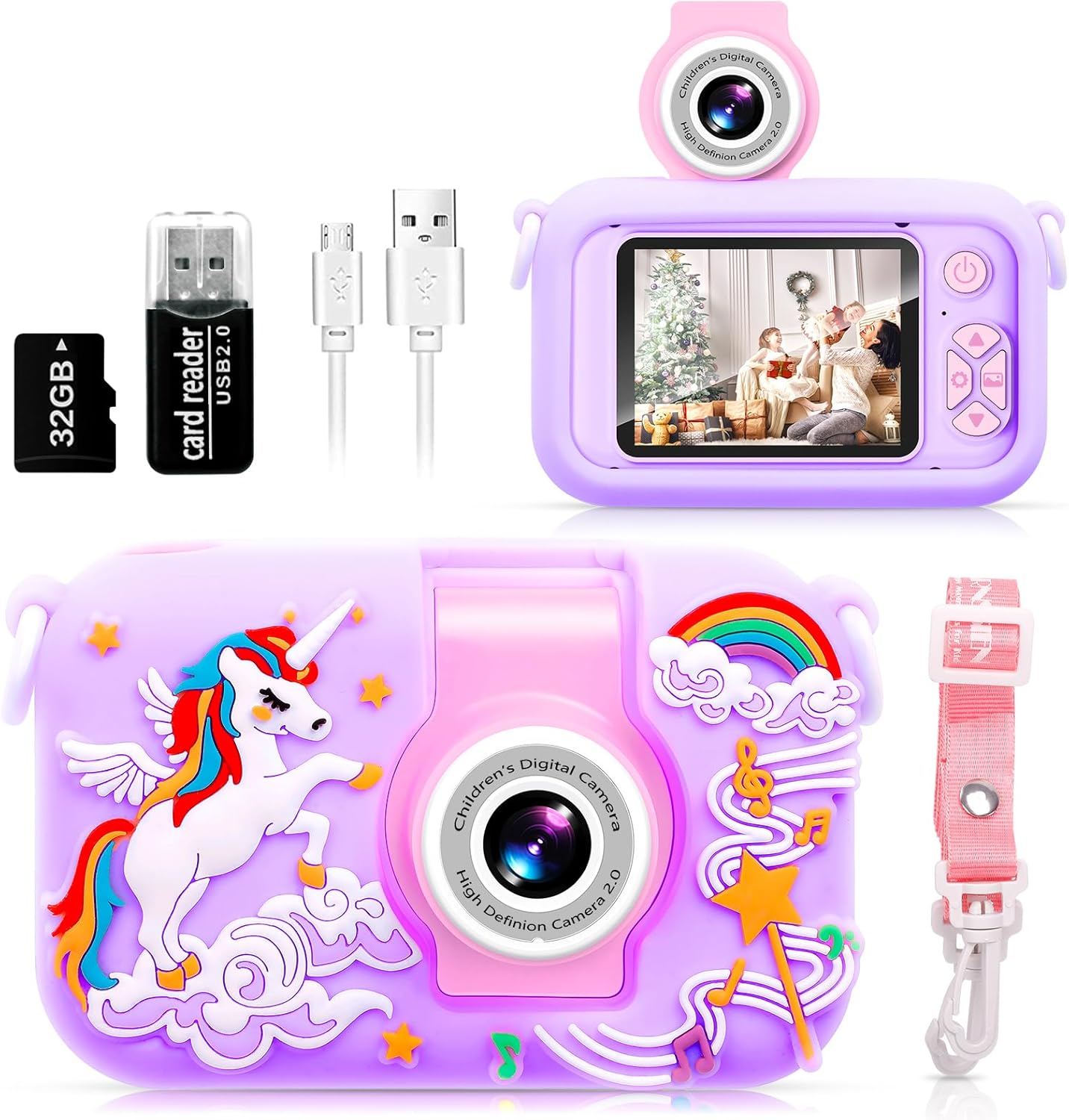 Kinderkamera, Purple Case Unicorn