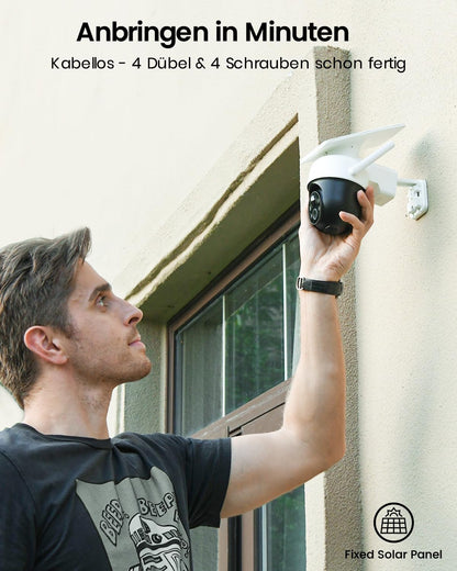 2K Solar-Überwachungskamera, 1 Solarkamera