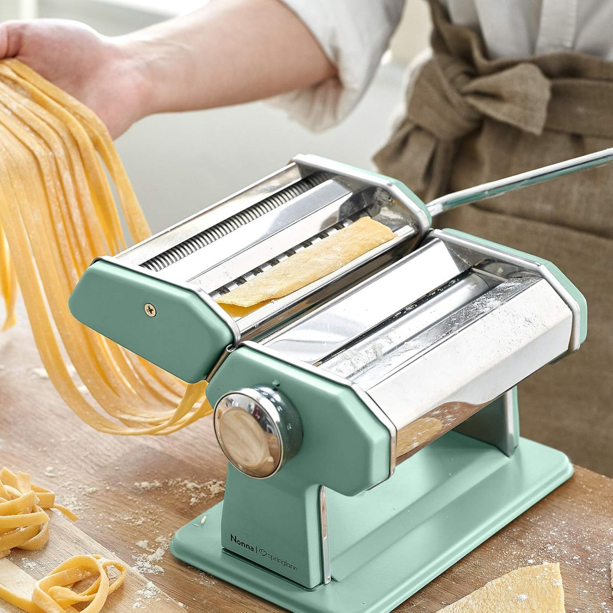 Manuelle Nudelmaschine, Mint Nudelmaschine inkl. Linguineaufsatz
