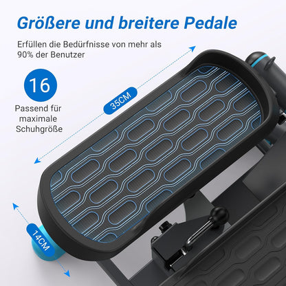 Mini Swing Stepper mit Widerstandsbändern, Schwarz