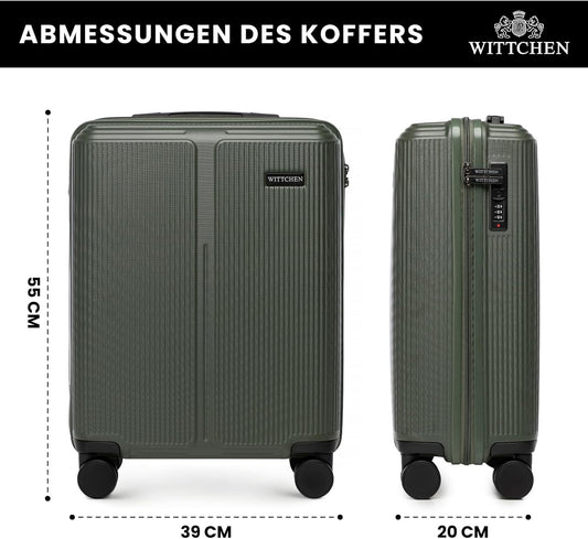 Stripes Line Kabinenkoffer 55 cm (M), Khaki Kabinenkoffer - M