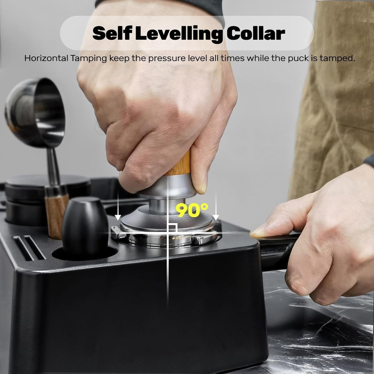 Kalibrierter Espresso Tamper, Silber / 51mm