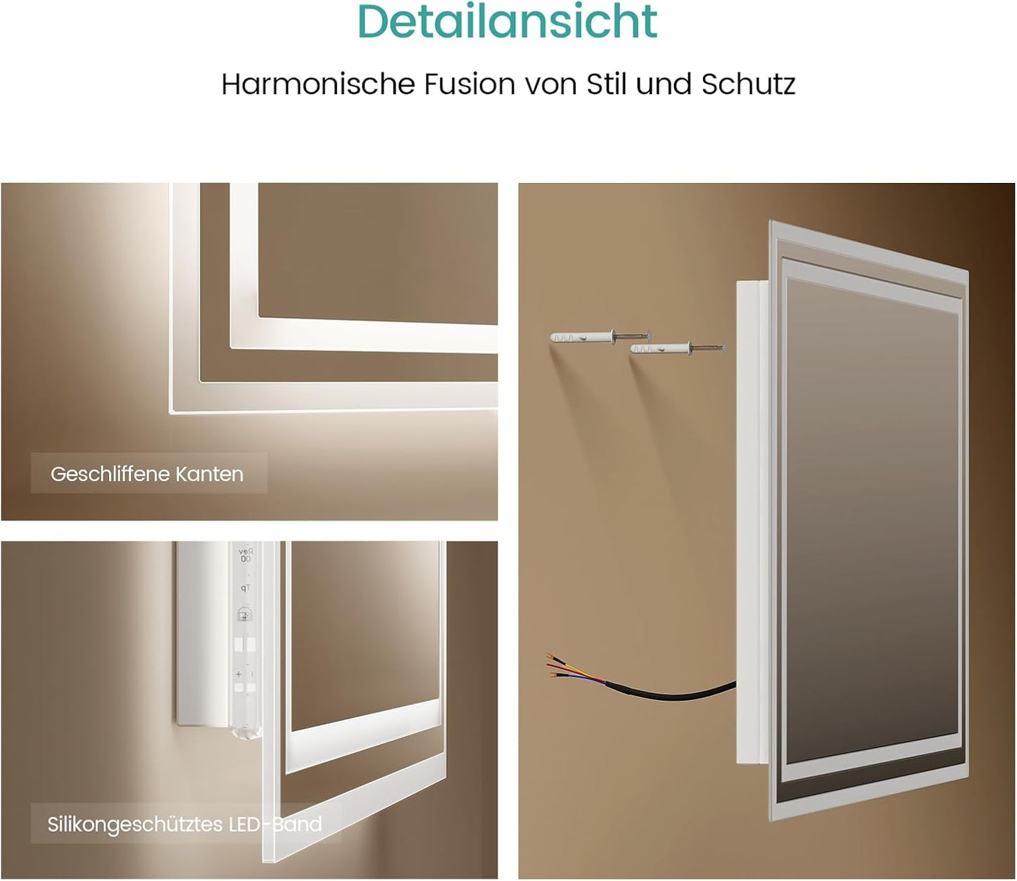 LED-Badspiegel, 40 x 60 cm, 40x60cm