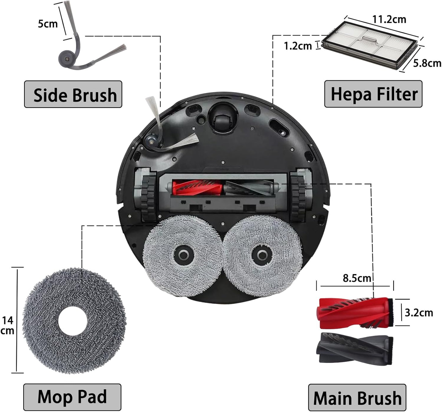 Zubehör-Set für Saros 10R Staubsauger (20-teilig), Für Saros 10r
