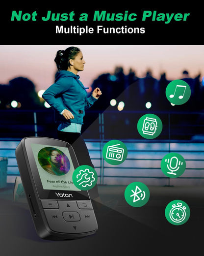 MP3-Player mit Clip, Schwarz