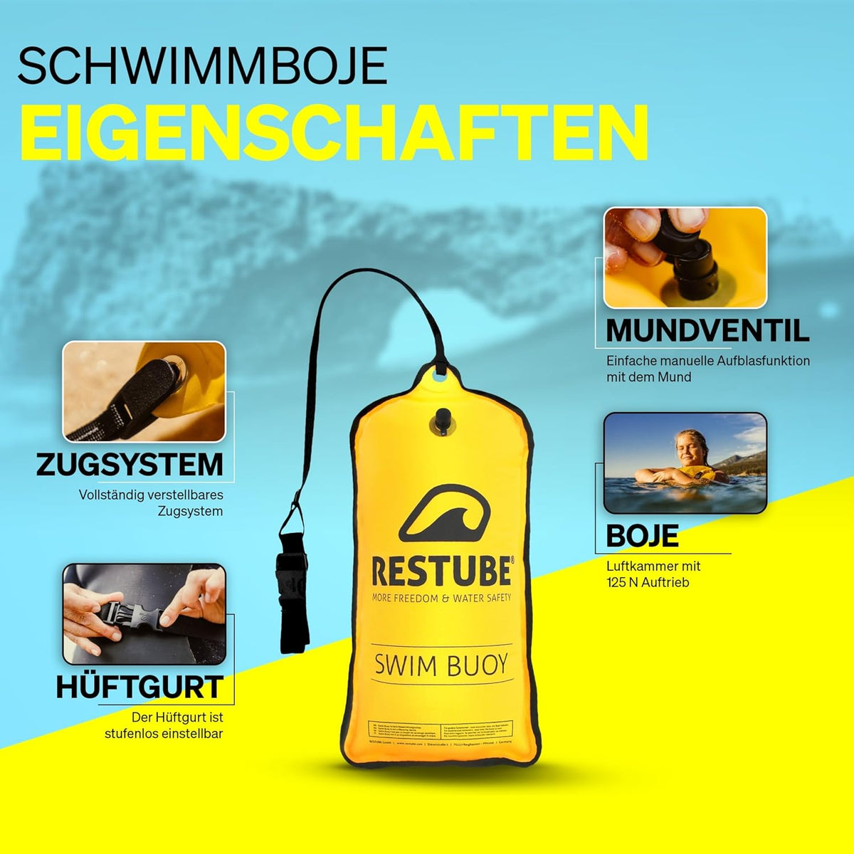 Aufblasbare Schwimmboje Classic, CLASSIC