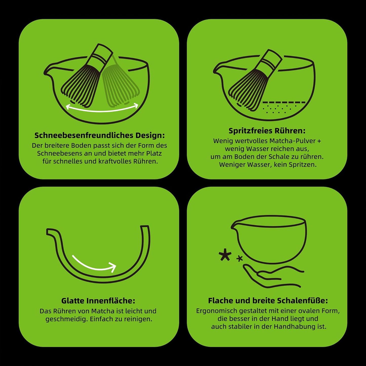7-teiliges Matcha-Zubehör-Set, 7Stück/Set, Schüssel mit Ausgießer Orange Giadient Weiß
