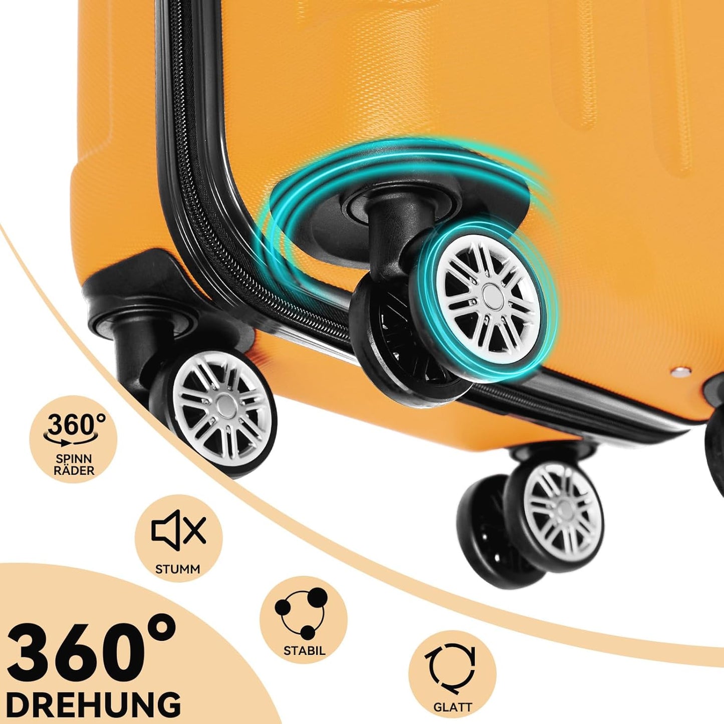 Hartschalen-Reisekoffer, Orangen L