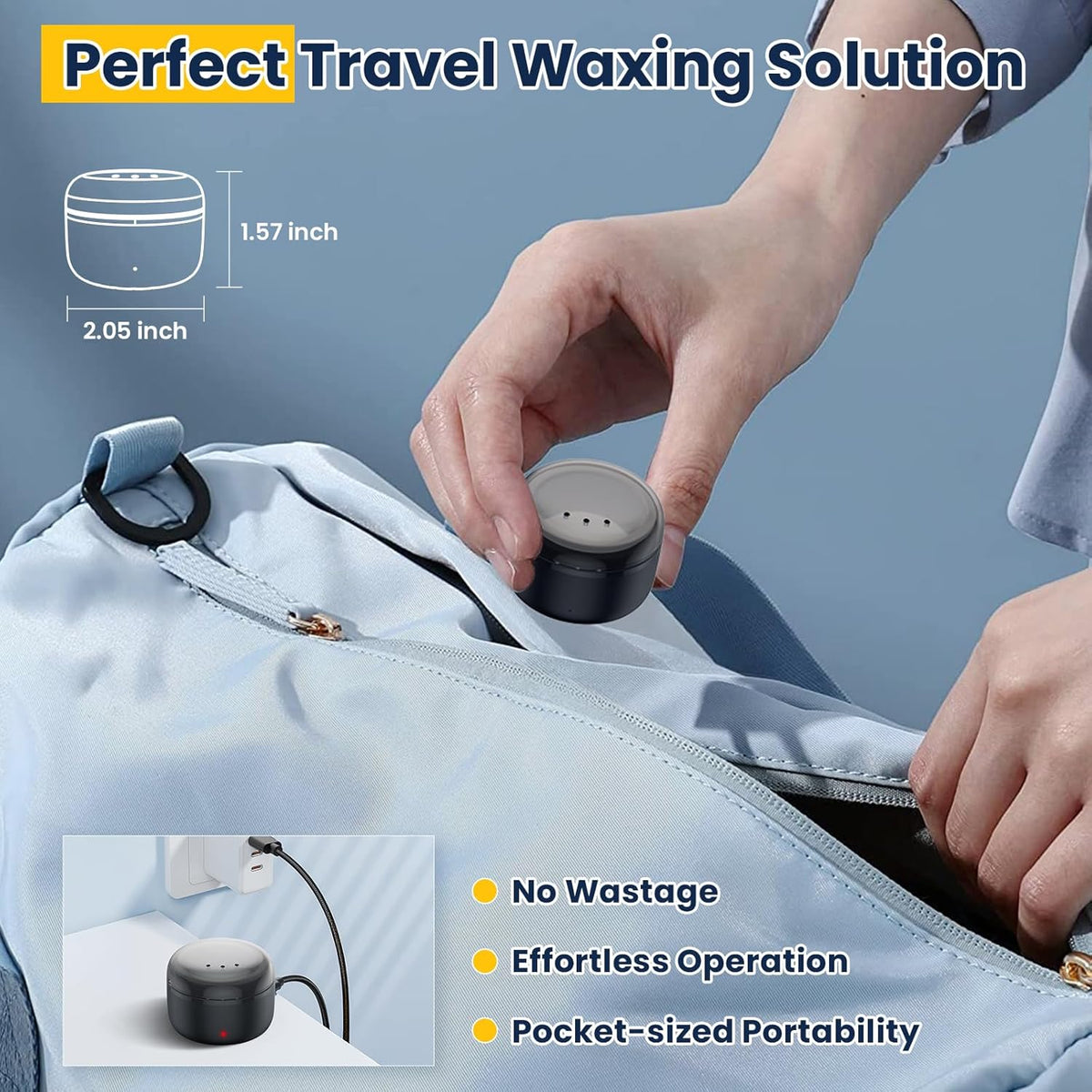 Nasenhaar-Waxing Set mit Mini-Wachserhitzer