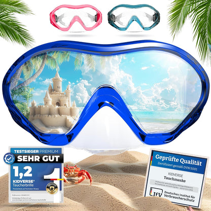 Panorama Taucherbrille für Kinder, Blau