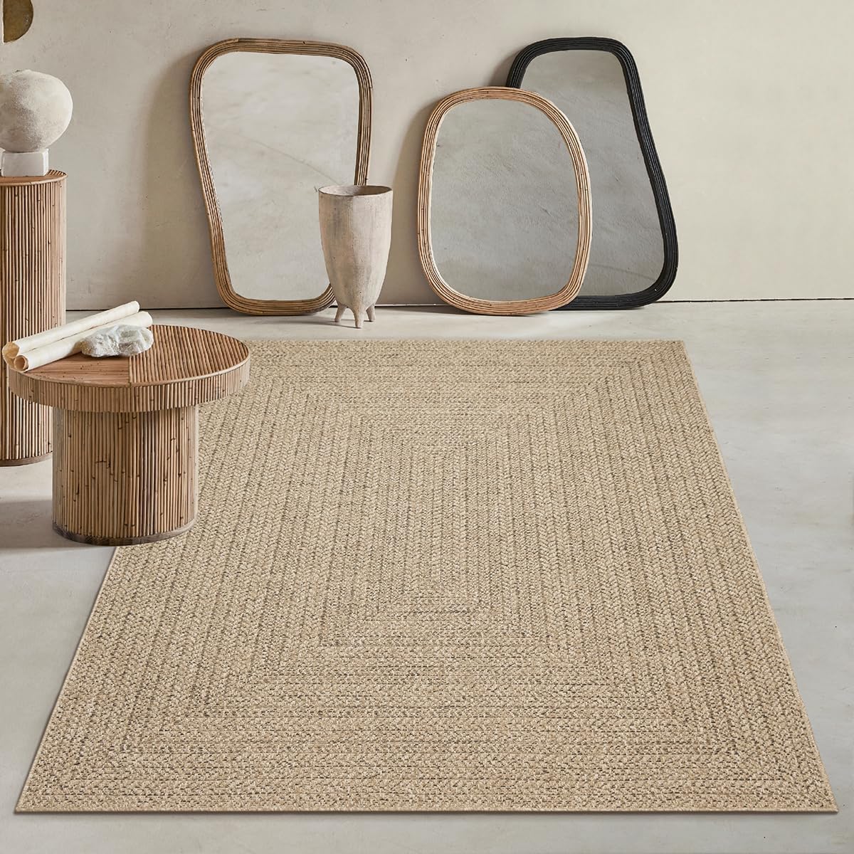 Outdoor-Teppich im Jute-Look (60 x 90 cm), 60 x 90 cm Natur-2