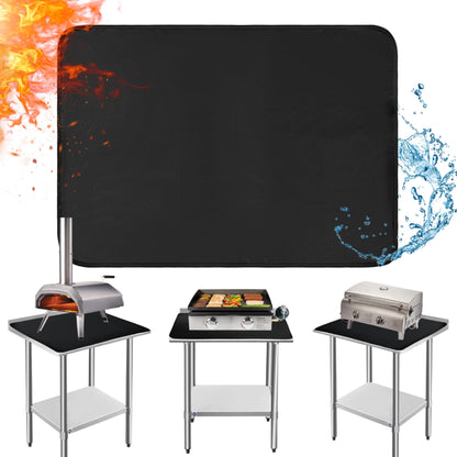 Feuerfeste Grillunterlage 50x70cm, 50x70cm Schwarz