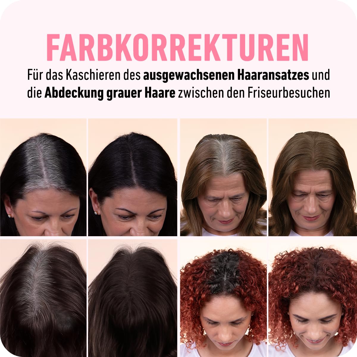 Ansatzpuder zur Haarverdichtung und Grauabdeckung, 4 g (1er Pack) Aschbraun
