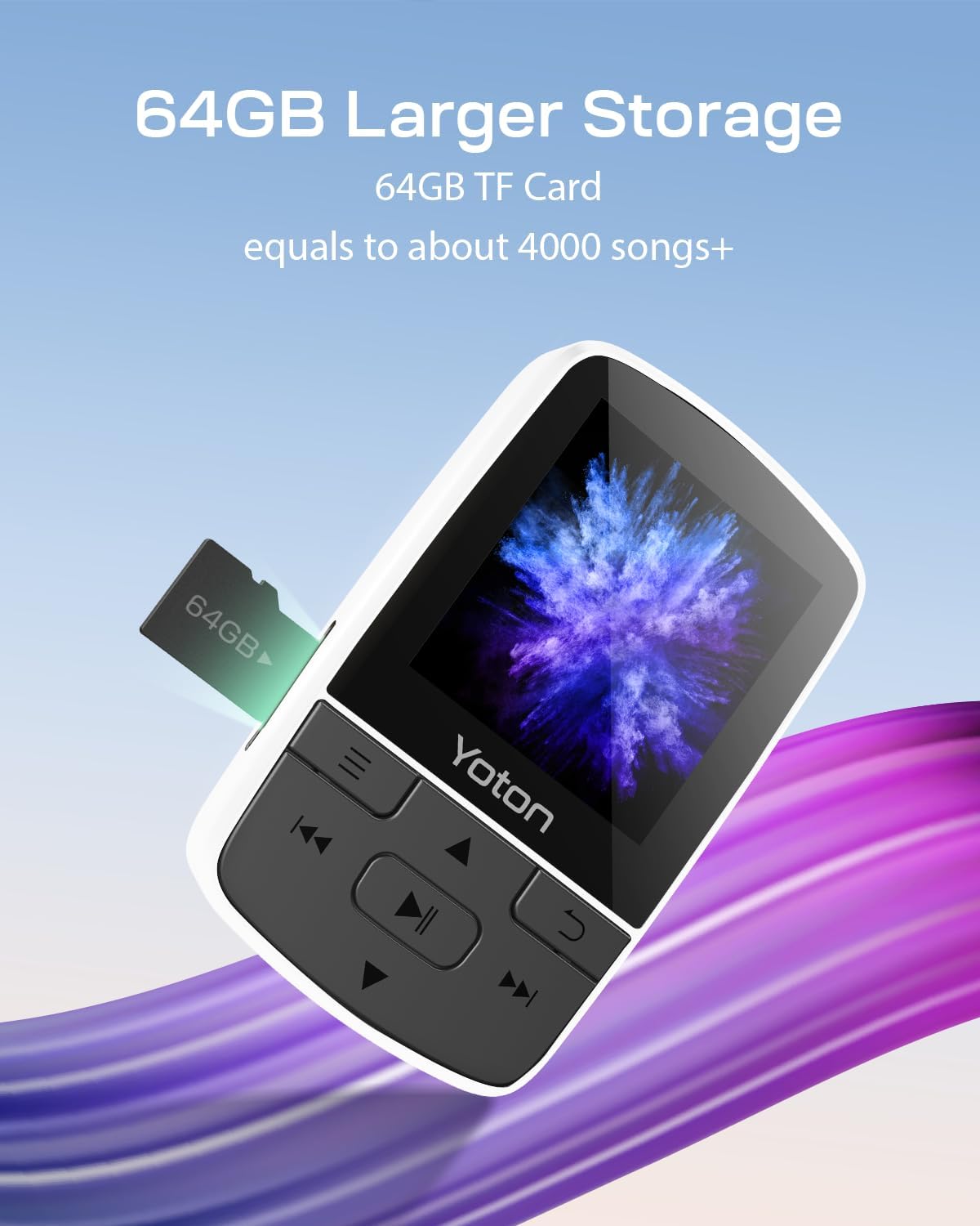 MP3-Player mit Sportclip, Weiss