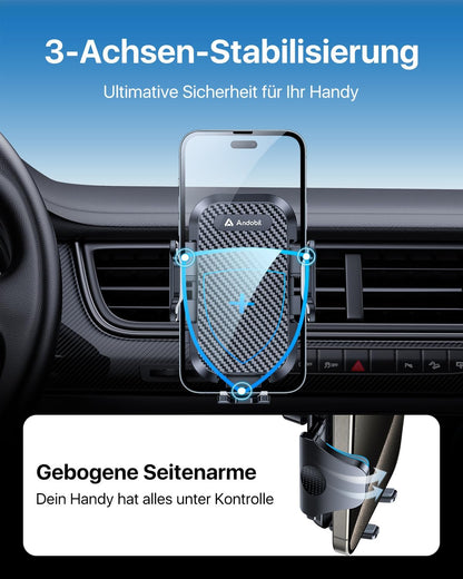 Handyhalterung, Kohlefaser Schwarz