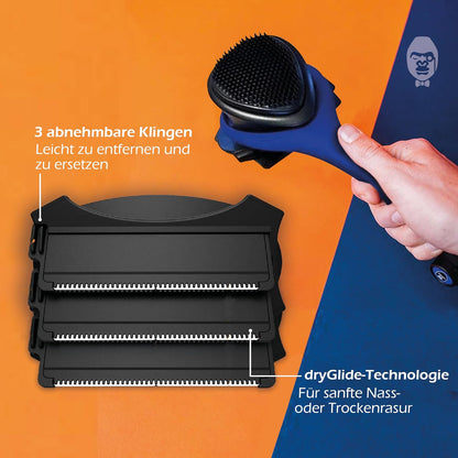 Ergonomischer Rückenrasierer 2.0 Elite mit Ersatzklingen