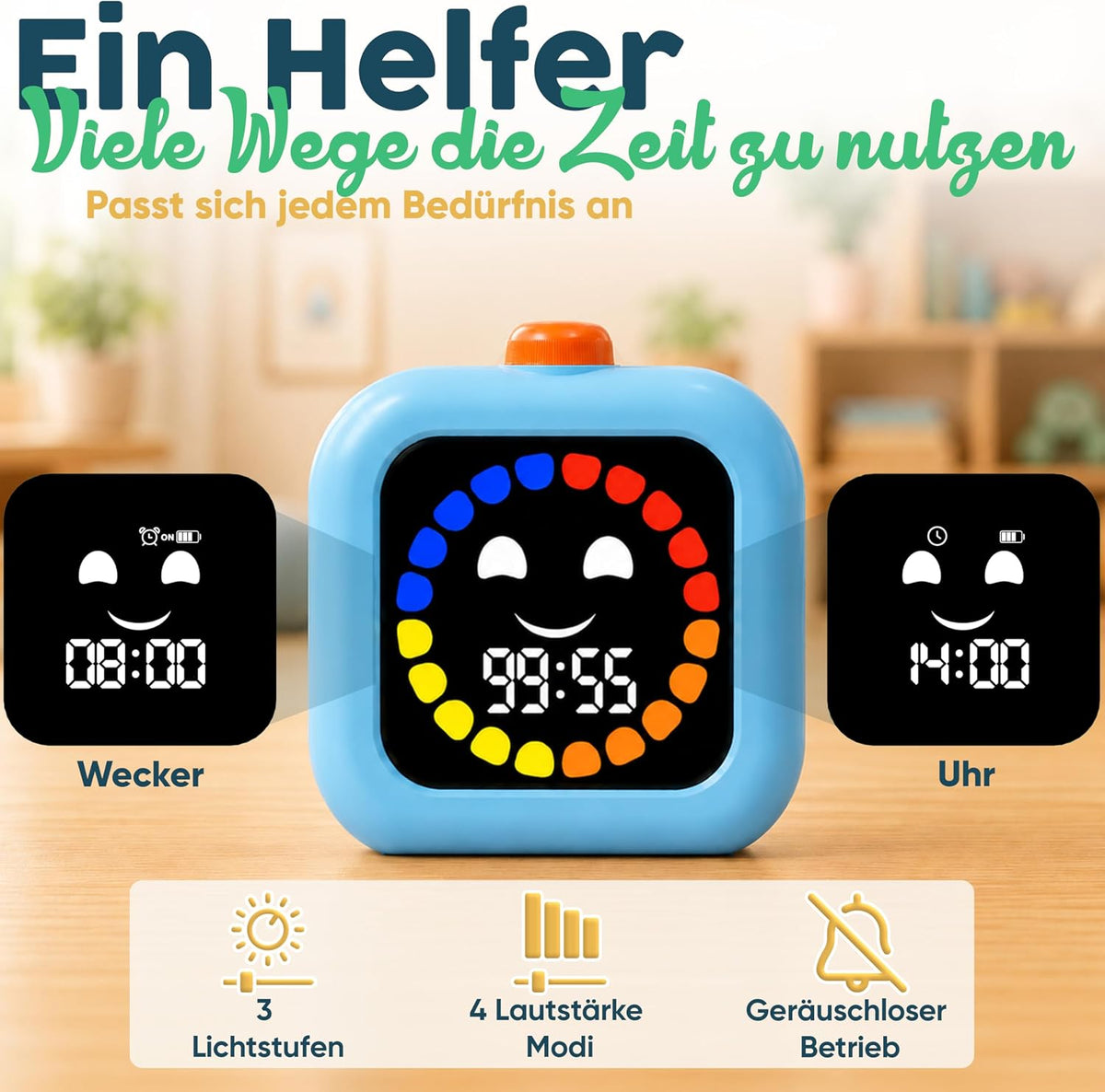 Visueller Timer für Kinder, Blau