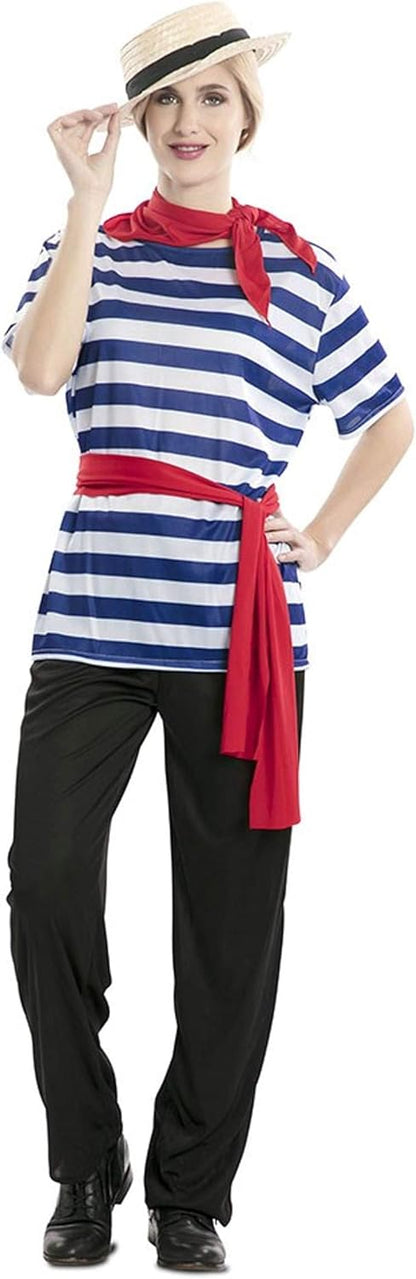 Kostüm Gondolier für Erwachsene, S Mehrfarbig