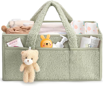Baby-Windel-Caddy Organizer für Wickeltisch, Grün