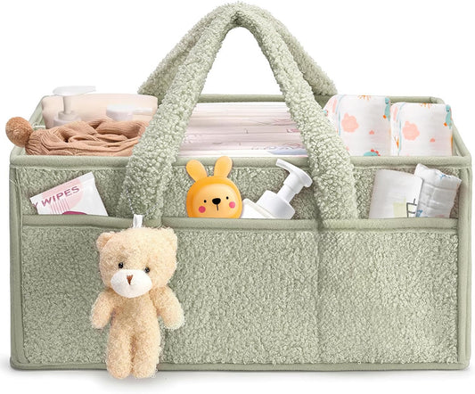 Baby-Windel-Caddy Organizer für Wickeltisch, Grün