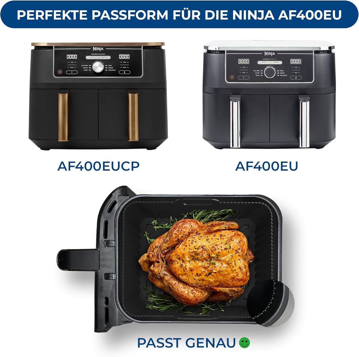 Silikonform und Grillrost für Airfryer, 9,5l Af400eu Silikonform & Grillrost