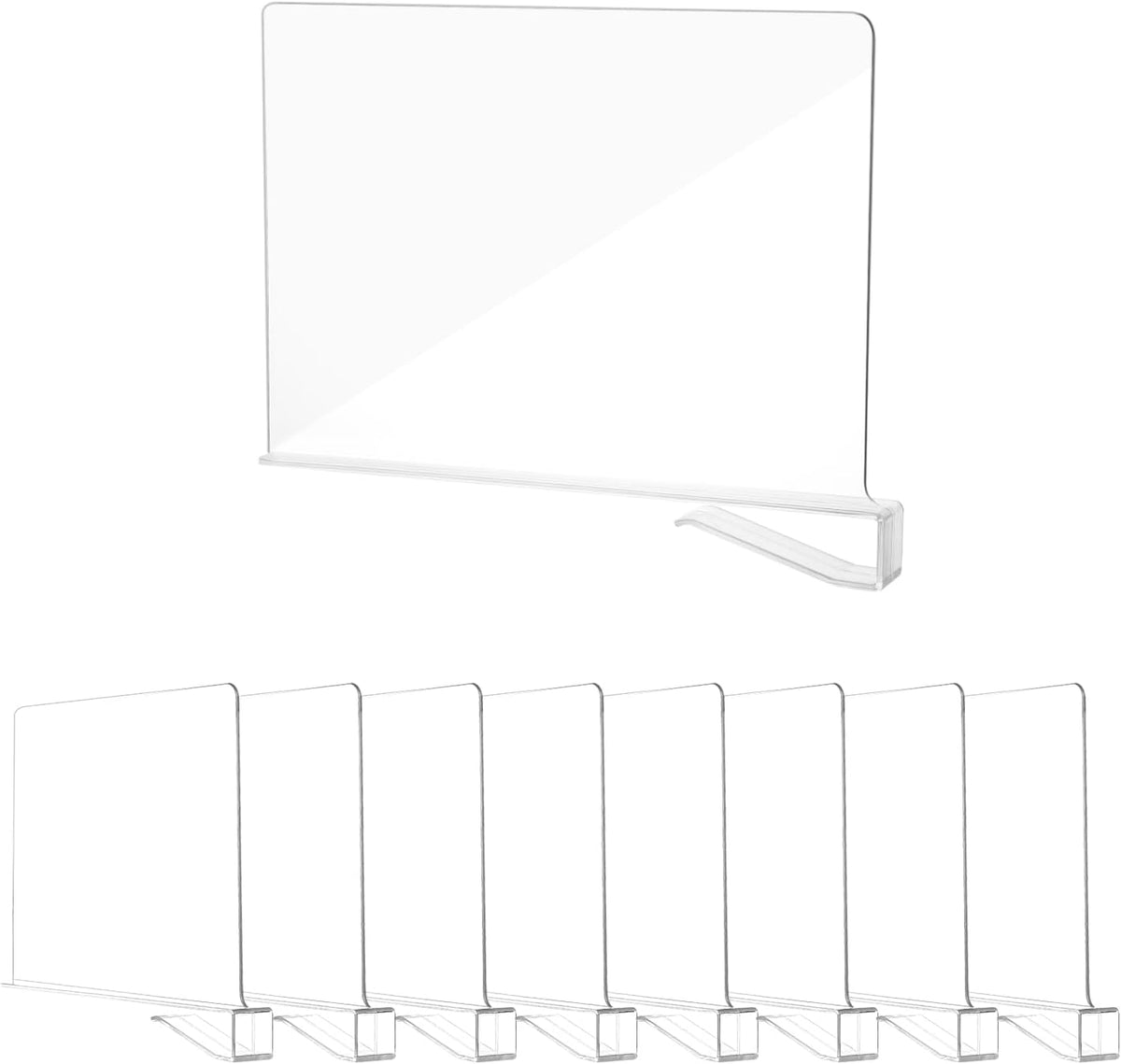 8er Set Transparente Regaltrenner
