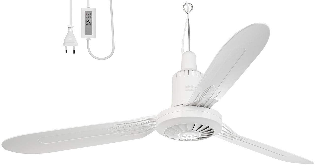 Mobiler Deckenventilator mit Timer, 3 Flügel