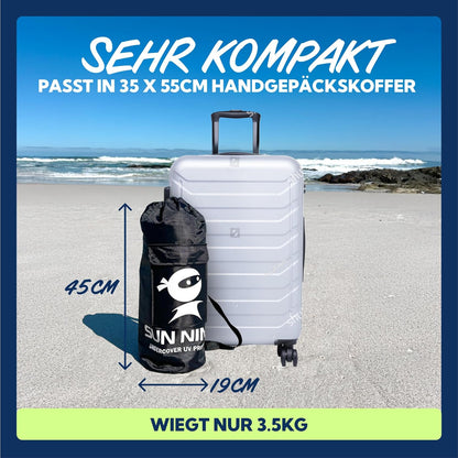 Strandzelt mit Sandschaufel & Erdnägeln, 4 Person - Navy