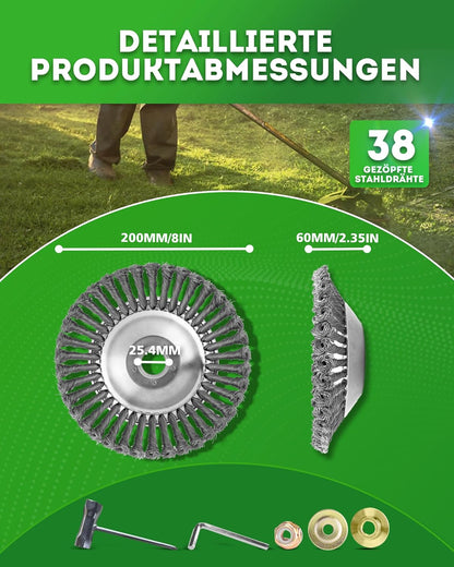 Unkrautbürste für Freischneider, 38 Stränge