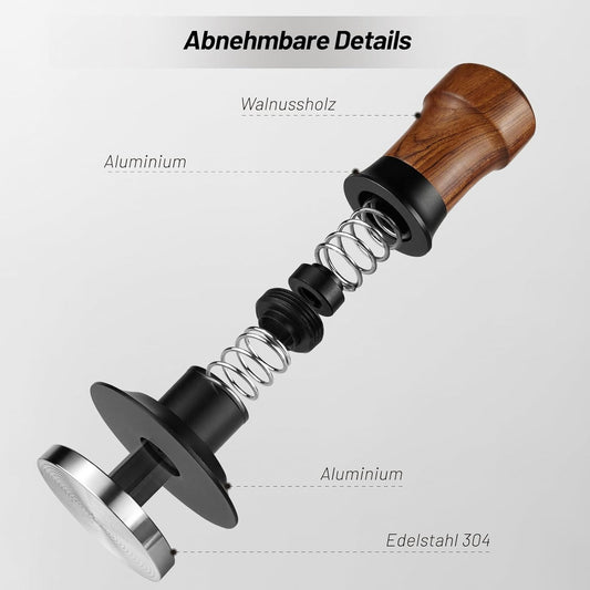 Kalibrierter Espresso-Tamper mit Ripple Base, 58MM
