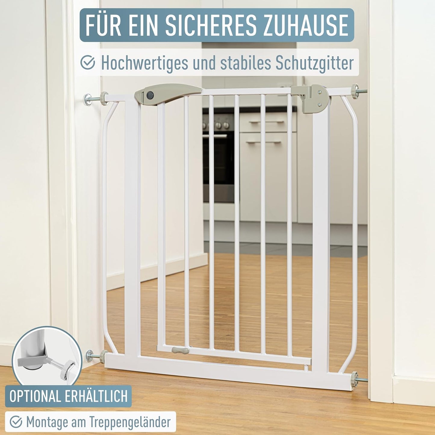 Türschutzgitter Berrin XXL für Babys & Kleinkinder, 105-115 cm