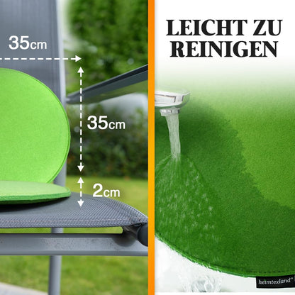 4er-Pack runder Sitzkissen, 4 Sand