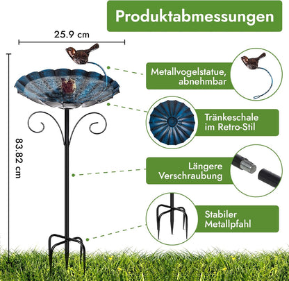 2-in-1 Vogeltränke & Futterstation, frostsicher