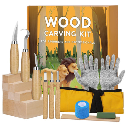 Holzschnitzwerkzeug-Set für Kinder & Anfänger, Gelb