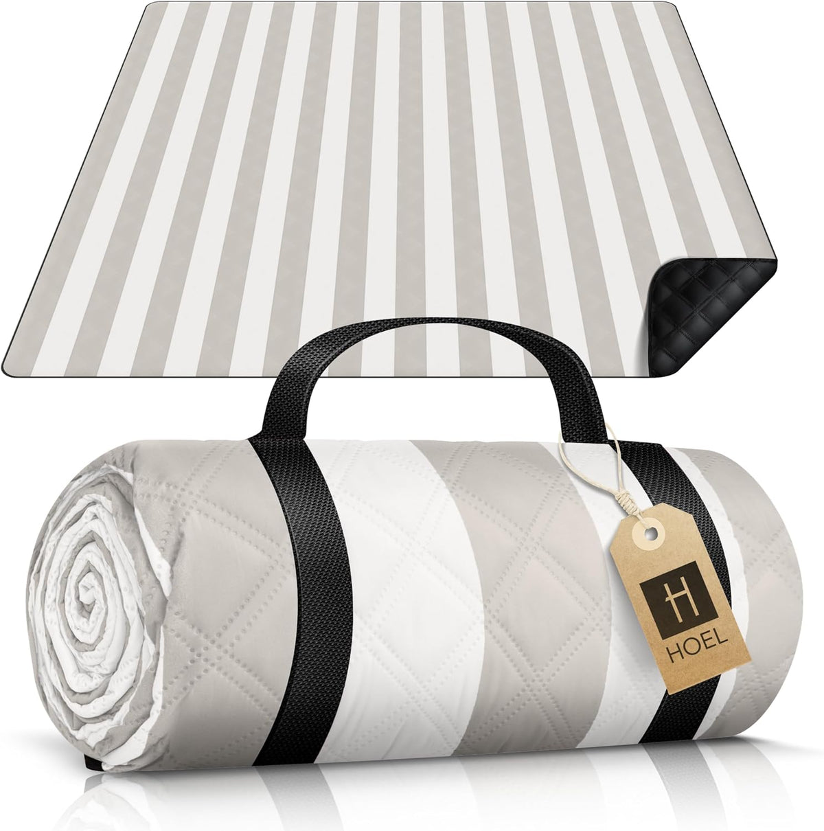 Picknickdecke, 200 x 200 cm, Beige - Ivory