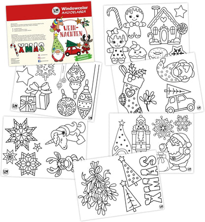 Window Color Set für Weihnachten, Weihnachten